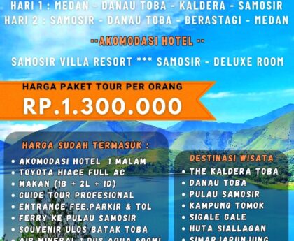 Paket Wisata Danau Toba 2 Hari 1 Malam