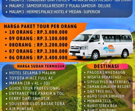 4D3N Lake Toba Tour Taman Simalem Resort