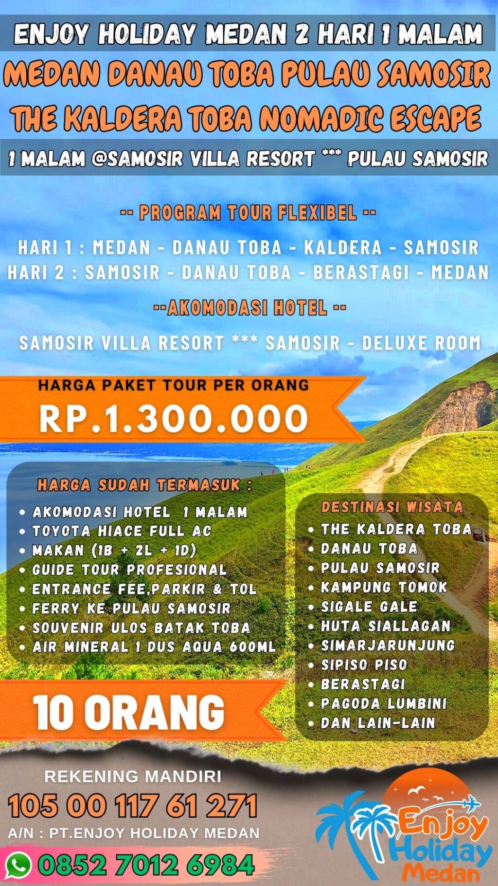 Destinasi Wisata Unggulan Pulau Samosir Tour Danau Toba Murah