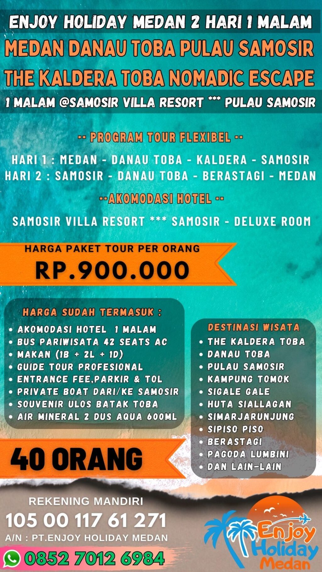 Harga Paket Wisata Danau Toba 2 Hari 1 Malam - TOUR DANAU TOBA MURAH