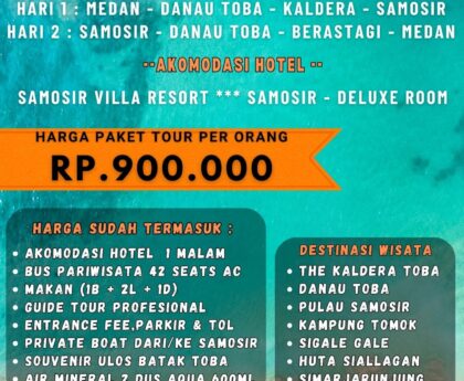 Harga Paket Wisata Danau Toba 2 Hari 1 Malam