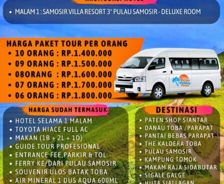 Paket Tour Danau Toba 2 Hari 1 Malam