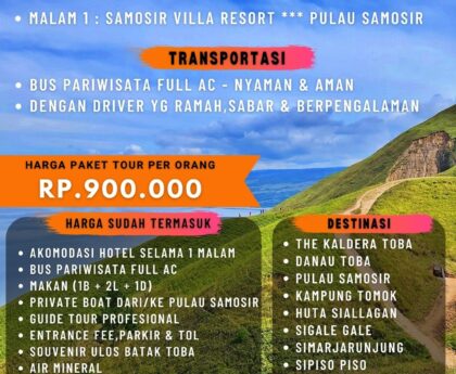 Paket Wisata Medan Danau Toba Samosir 2D1N